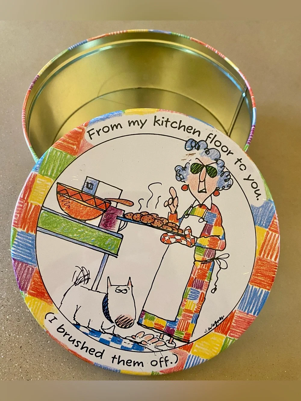 Vintage Maxine Shoebox Greetings Cookie Tin, Retro Hallmark 80s 90s